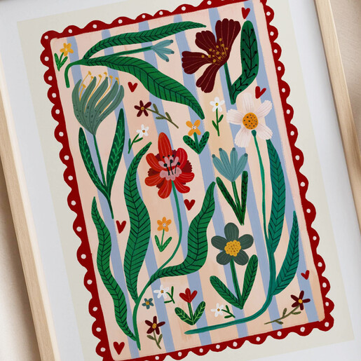 close up of floral design
