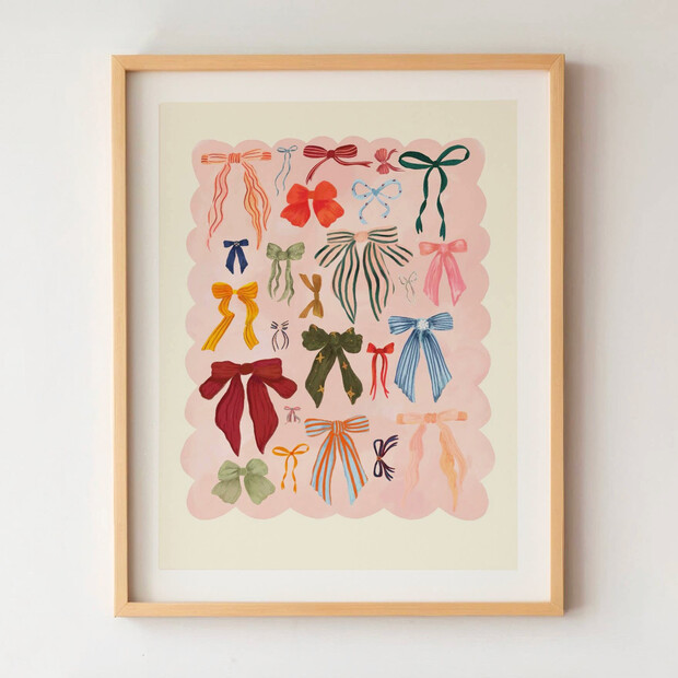 Kate Fox Design Bow Art A4 Print