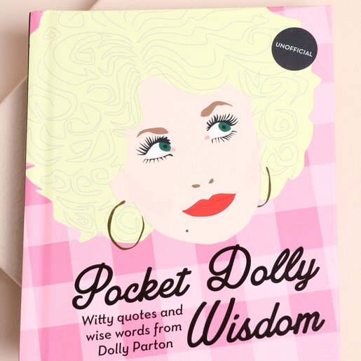 Front view of the Pocket Dolly Wisdom quote hardback book
