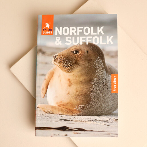Rough Guides Norfolk and Suffolk travel book featuring a seal on the cover.