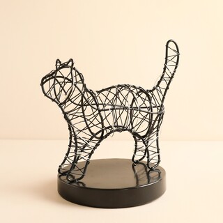 Battery Powered Black Wire Cat Light