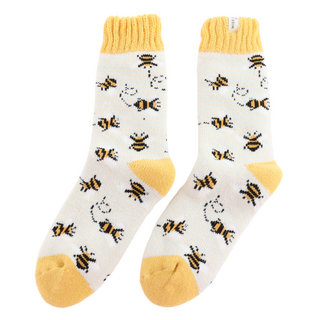 Miss Sparrow Winter Bees & Stripes Socks