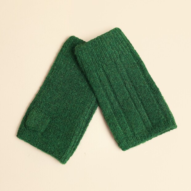 Forest Green Knitted Hand Warmers