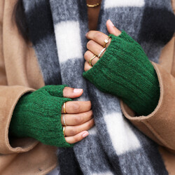 Forest Green Knitted Hand Warmers