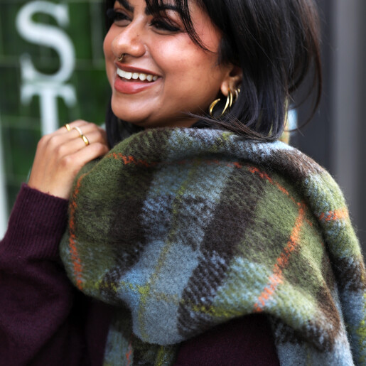 close up of tartan design