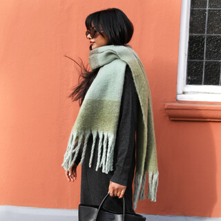 Moss Green Two Tone Winter Scarf