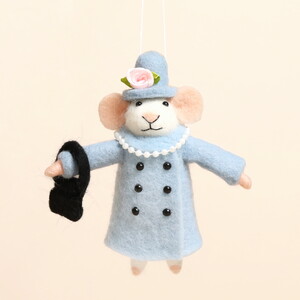 Felt Fancy Mouse Hanging Decoration