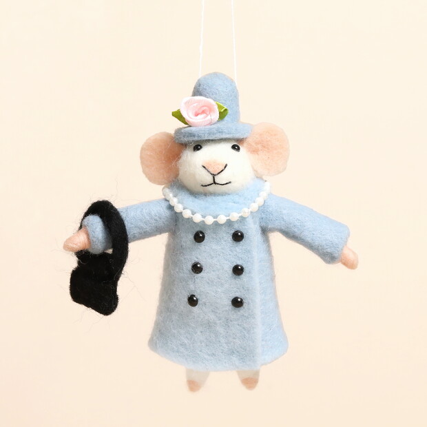 Felt Fancy Mouse Hanging Decoration