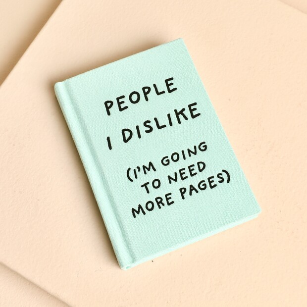 Ohh Deer People I Dislike A7 Fabric Hard back Notebook