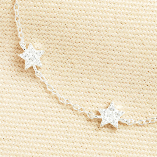 close up of crystal star charms 