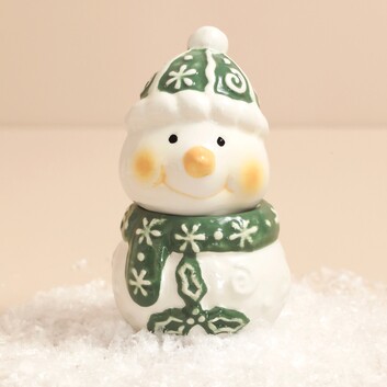 Ceramic Snowman Salt & Pepper Shakers