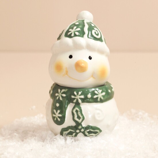 Ceramic Snowman Salt & Pepper Shakers