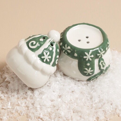 ceramic snowman shakers