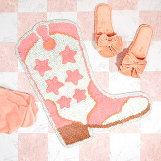 Sass & Belle Cowboy Boot Tufted Bath Mat