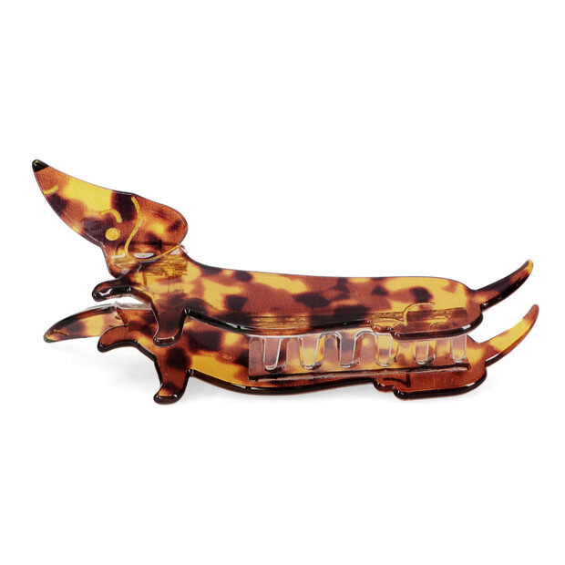 Rex Sausage Dog Hair Claw Clip in Tortoiseshell