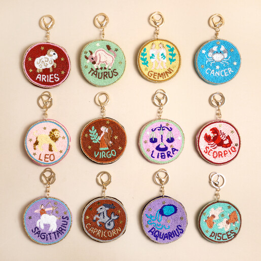symmetrical layout of zodiac accessories