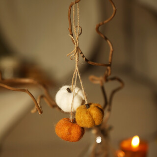 Felt Mini Pumpkin Cluster Hanging Decoration