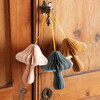 lifestyle shot of neutral paper toadstool decorations