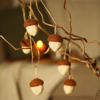 Felt Mini Acorn Garland