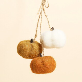 Felt Mini Pumpkin Cluster Hanging Decoration