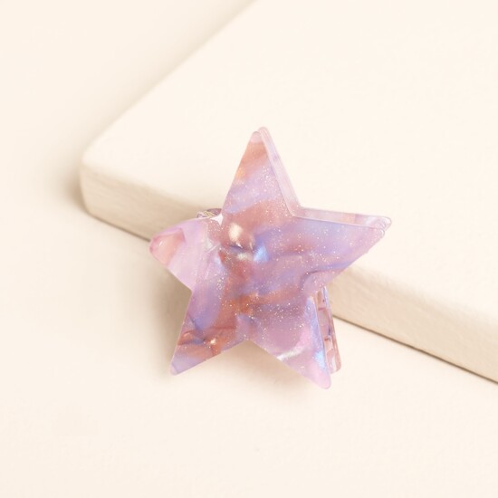 Small Lilac Star Hair Clip