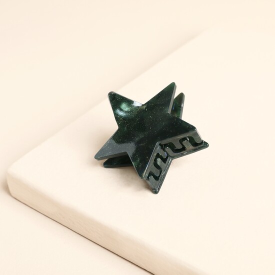 Small Green Star Hair Clip