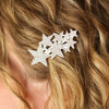 close up of sparkly hair clip