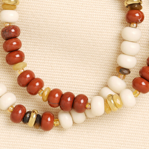 close up of earthy bracelets