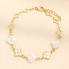 gold clover charm bracelet