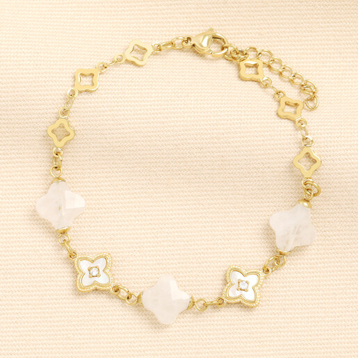 gold clover charm bracelet