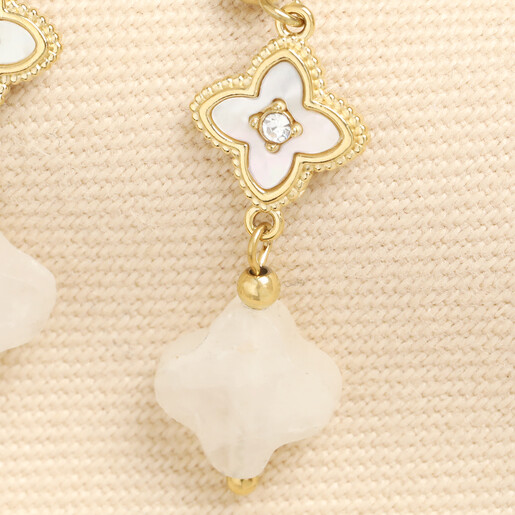 close up of semi precious charms 