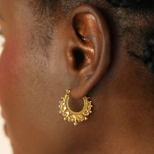 waterproof hoop earrings in gold