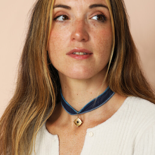 model shot of talisman pendant necklace