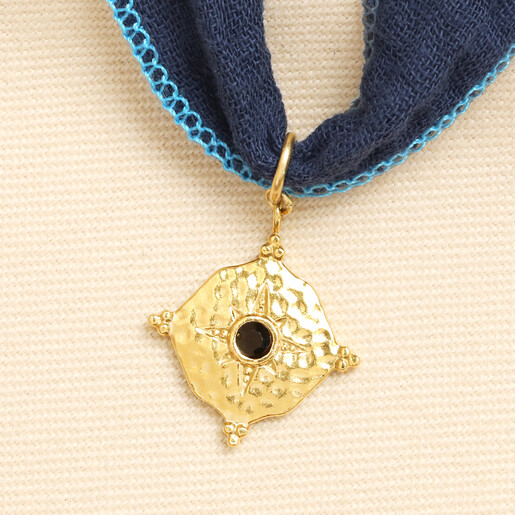 close up of 14ct gold plated stainless steel pendant