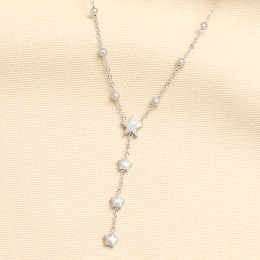 waterproof star pendant necklace in silver