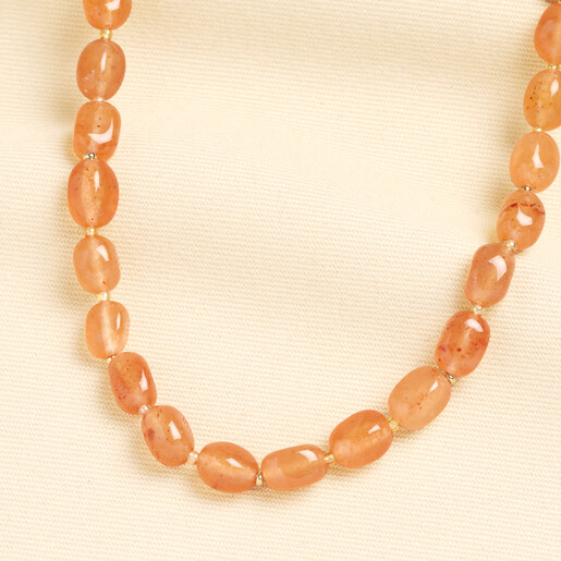 orange beaded necklace
