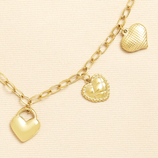 close up of heart charms 
