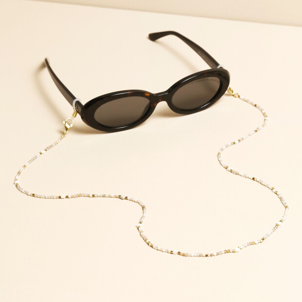 White Semi Precious Stone Star Glasses Chain