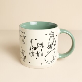 Ceramic Neutral Cats Cats Cats Mug