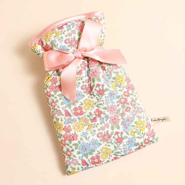 Small Pink Liberty Annabella Floral Fabric Hot Water Bottle
