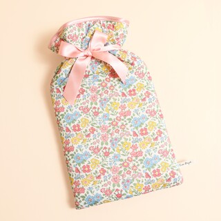 Large Pink Liberty Annabella Floral Fabric Hot Water Bottle