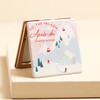 Pastel Ski Resort Wintry Design Compact Mirror