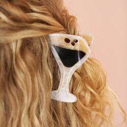 Large Espresso Martini Hair Clip