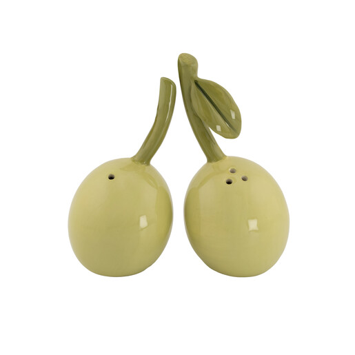 olive-shaped salt & pepper shakers