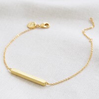 Horizontal Bar Bracelet in Gold