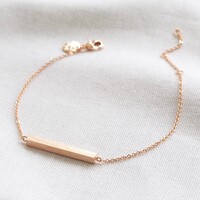 Horizontal Bar Bracelet in Rose Gold