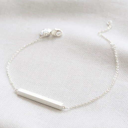 Ladies' Horizontal Bar Bracelet in Silver