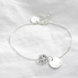 Personalised Crystal Daisy Charm Bracelet in Silver