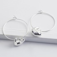 Sloth Hoop Earrings in Silver
