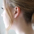 Sloth Hoop Earrings in Gold on Model